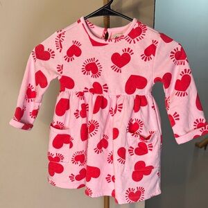 Old Navy Pink Dress with Red Heart Design